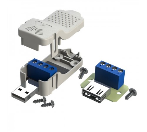 Комплект разъемов: USB-A male, USB-A female Комплект разъемов: USB-A male, USB-A female