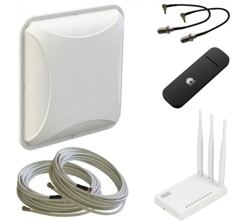 Готовый комплект с антенной Petra MIMO, кабелями, USB модемом и Wi-Fi роутером Готовый комплект с антенной Petra MIMO, кабелями, USB модемом и Wi-Fi роутером