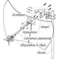 Параболическая антенна MIMO 27 dB сборная.