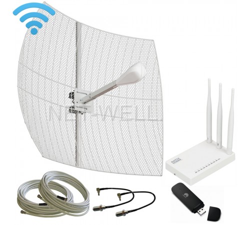 3G/ 4G комплект 2х27 с USB модемом и Wi-Fi роутером 3G/ 4G комплект 2х27 с USB модемом и Wi-Fi роутером