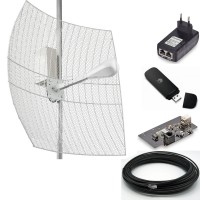 3G/ 4G комплект 2х27 с гермобоксом, USB модемом и роутером.