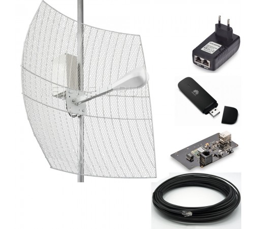 3G/ 4G комплект 2х27 с гермобоксом, USB модемом и роутером.