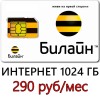  Билайн 290 руб/ мес. -1024 ГБ, 500 мин. в месяц.