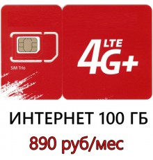 Тариф за 890 руб/мес - 100 ГБ в мес.