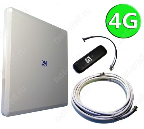 Комплект 4G 18 dB (4G антенна, кабели, 4G модем) Комплект 4G 18 dB (4G антенна, кабели, 4G модем)