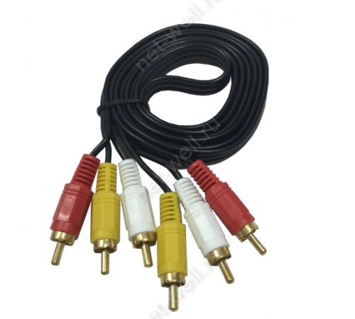 Кабель 3RCA-3RCA  (тюльпан)