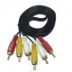 Кабель 3RCA-3RCA  (тюльпан)