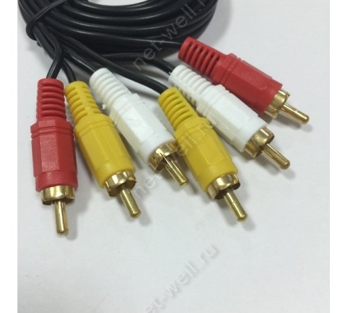 Кабель 3RCA-3RCA  (тюльпан)