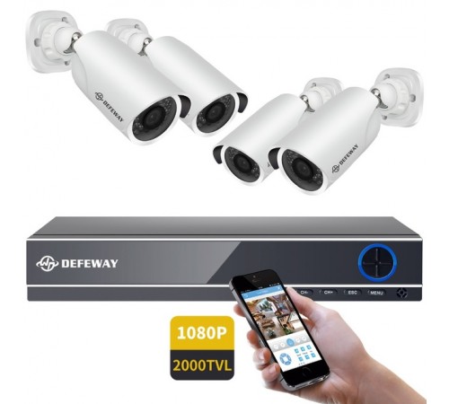 Комплект видеонаблюдения Defeway AHDх4-1080p