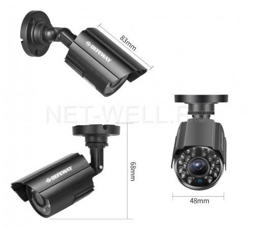 Комплект видеонаблюдения Defeway AHDх4-720p