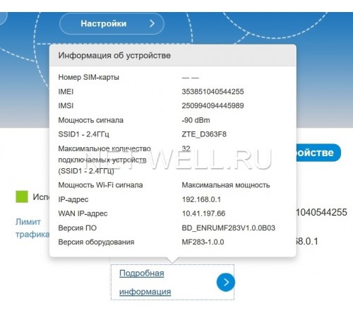 3G/ 4G Wi-Fi роутер ZTE MF283